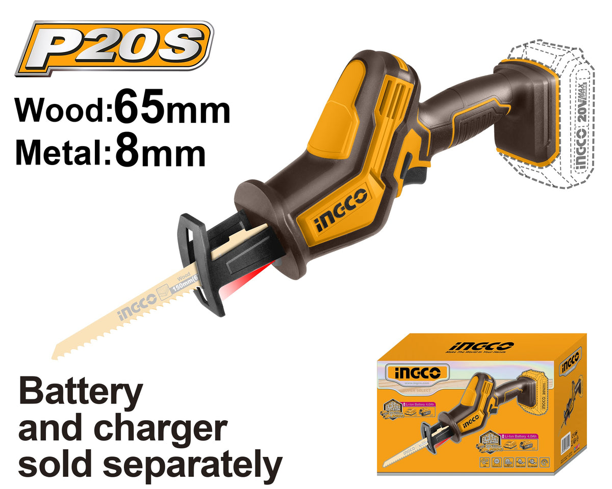 INGCO 20V Handy Reipro Saw (Bare Unit) CRSLI6508