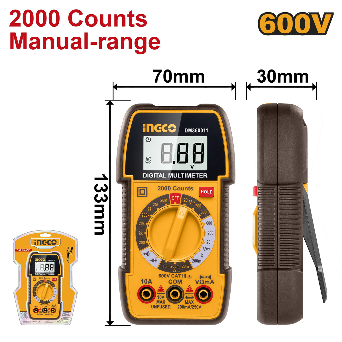 INGCO Digital Multimeter DM360011