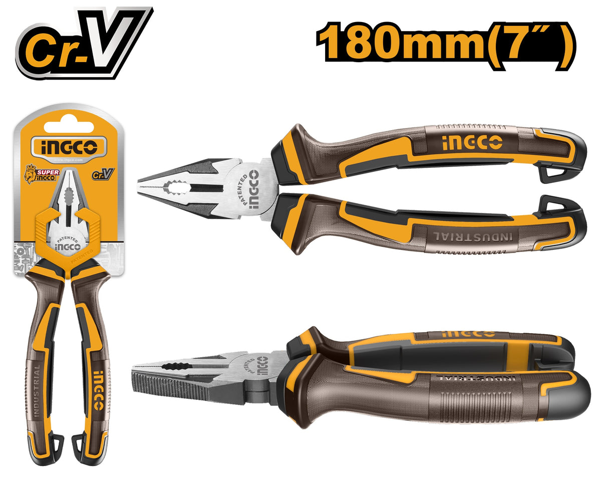 INGCO HD Cr.v Combination Plier Black Polished HCP28188