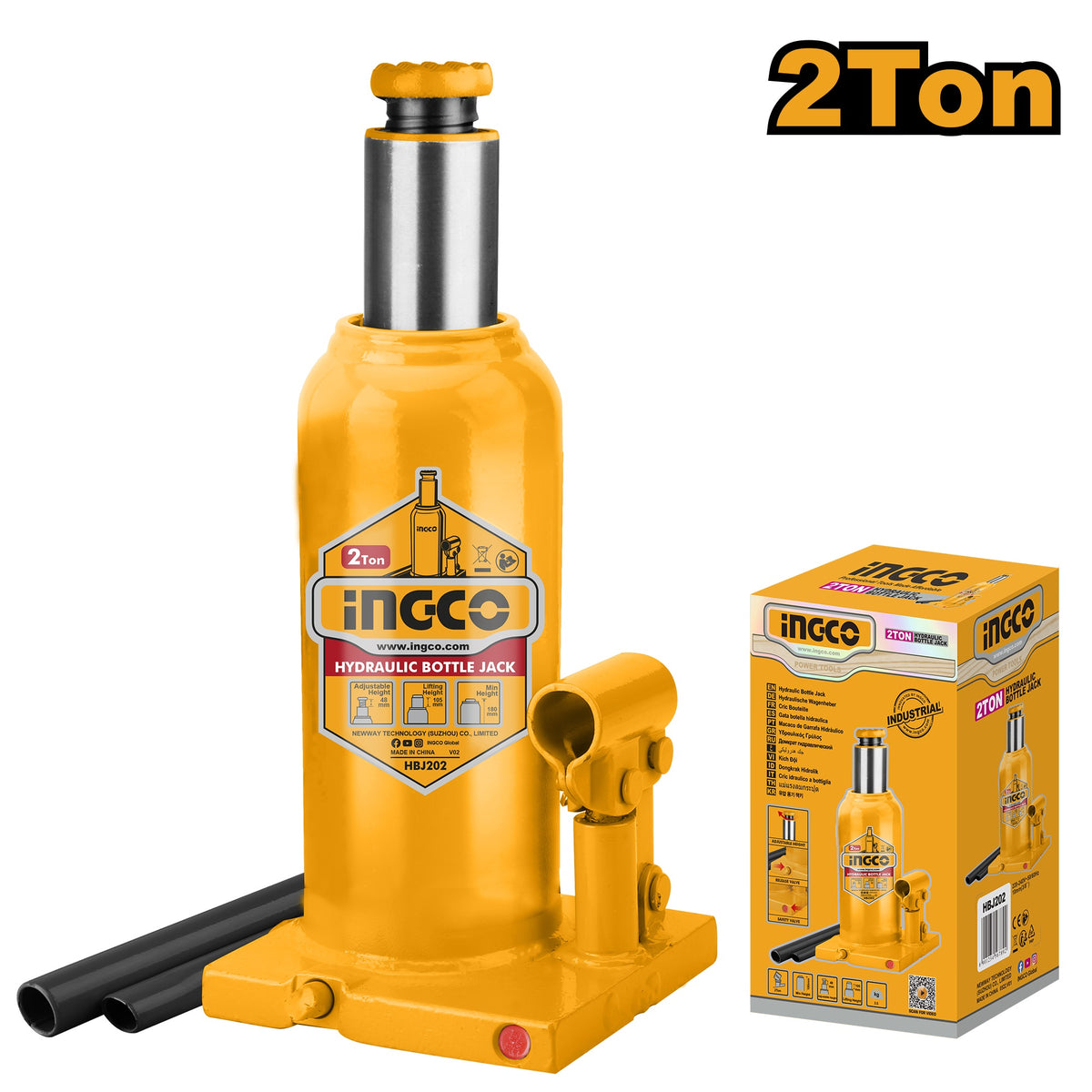 INGCO Industrial Hydraulic Bottle Jack HBJ202