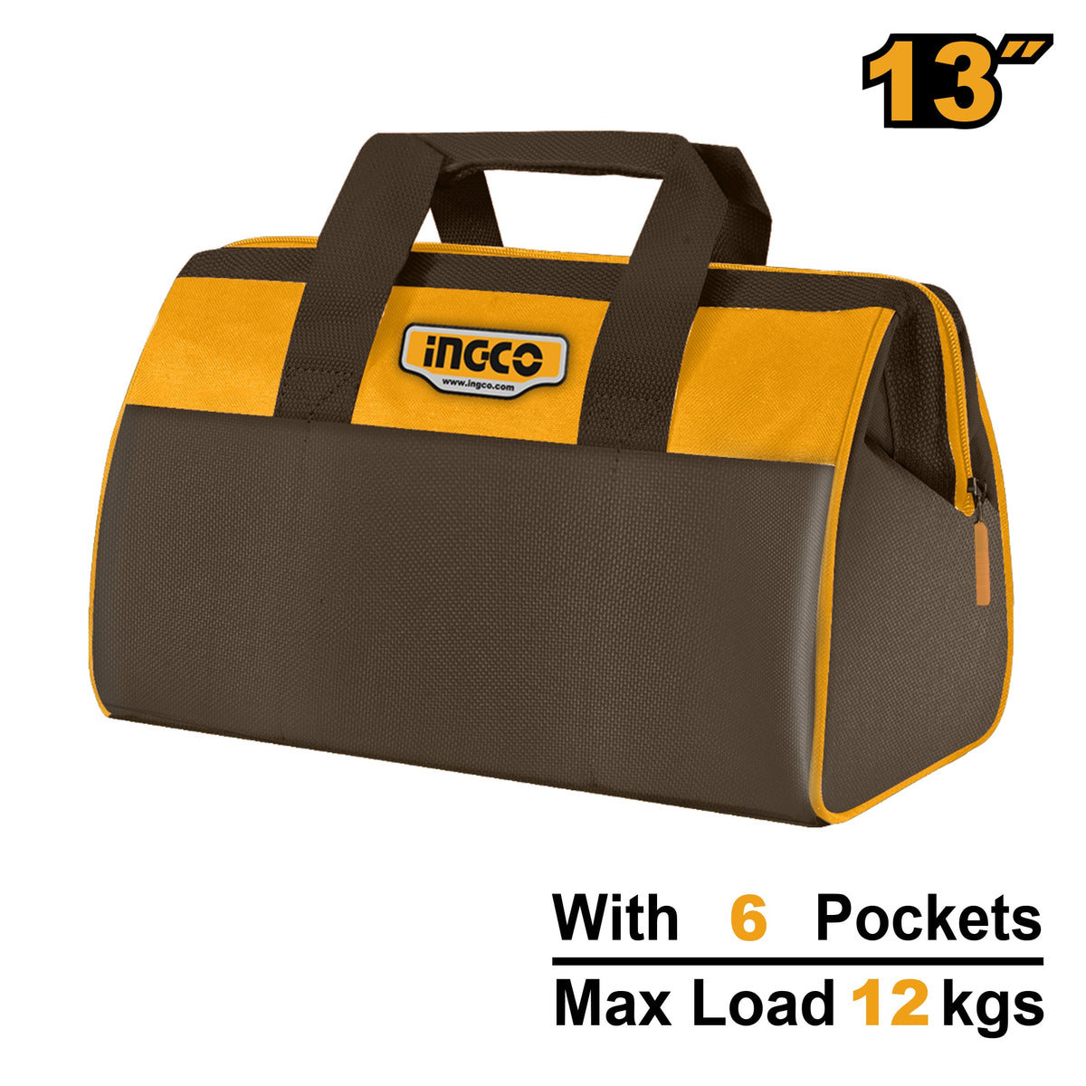 INGCO 13 Inch Tool Bag with 6 Pockets HTBG281328