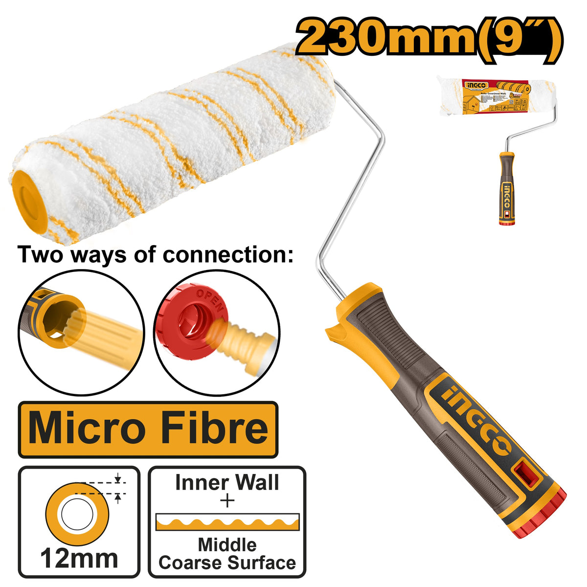 INGCO Micro Fibre 9" Paint Roller HRHT042301D