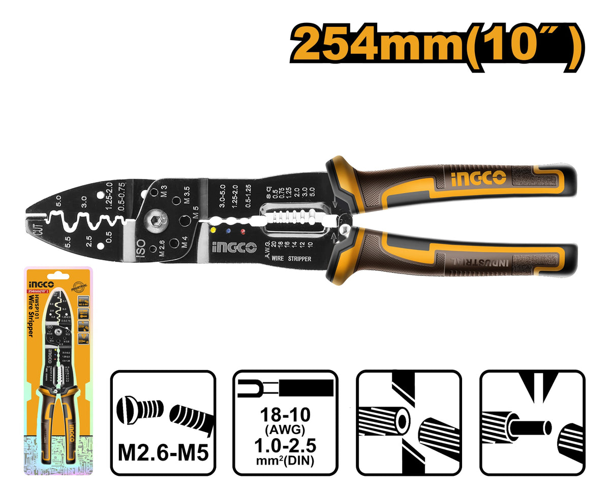 INGCO Industrial Wire Stripper 254mm HWSP101