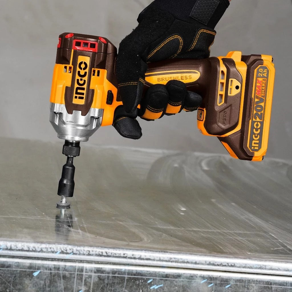 INGCO 20V Brushless Impact Driver 285Nm W/2 x 20V 2.0Ah & Charger CIRLI2028 – view 3