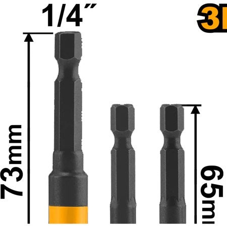 INGCO 3 pcs Socket Adapor set 1/4", 3/8" & 1/2" AMN365A01 – view 3