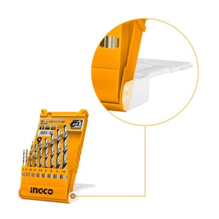 INGCO 9pcs HSS Drill Bit set Size 2,3,3.5,4,4.5,5,6,8,10mm AKD1095 – view 2