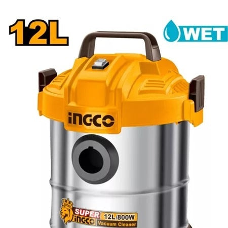 INGCO Wet & Dry Vacuum Cleaner 800W 12L Tank VC14122 – view 2