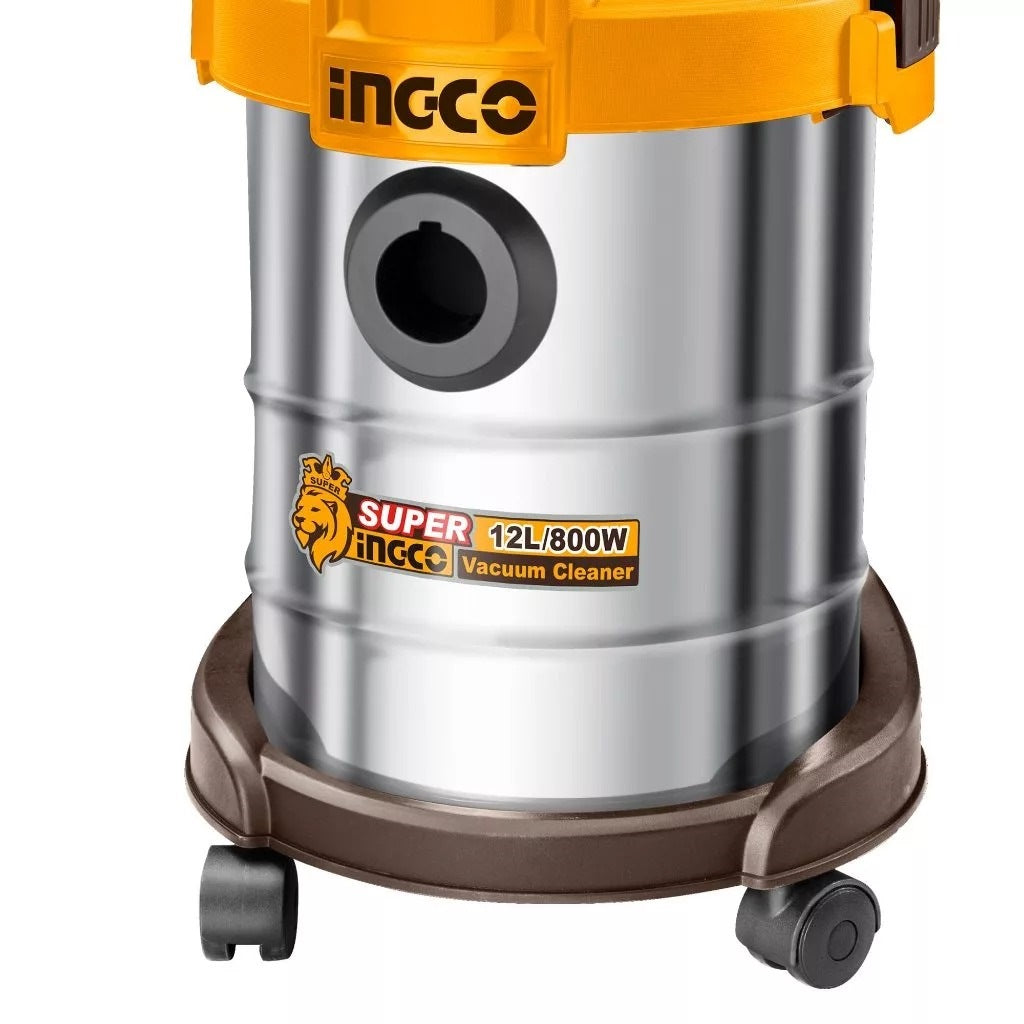 INGCO Wet & Dry Vacuum Cleaner 800W 12L Tank VC14122 – view 3