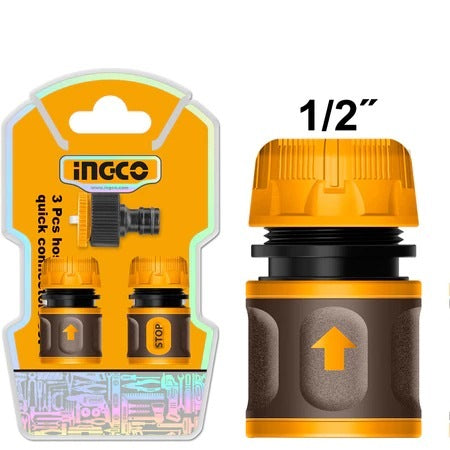INGCO 3pcs Water Hose Quick Connector set HHCS03122 – view 2