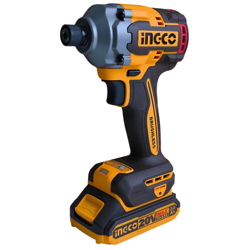 INGCO 20V Brushless Impact Driver 230Nm W/2 x 20V 2.0Ah & Charger CIRLI2023 – view 2