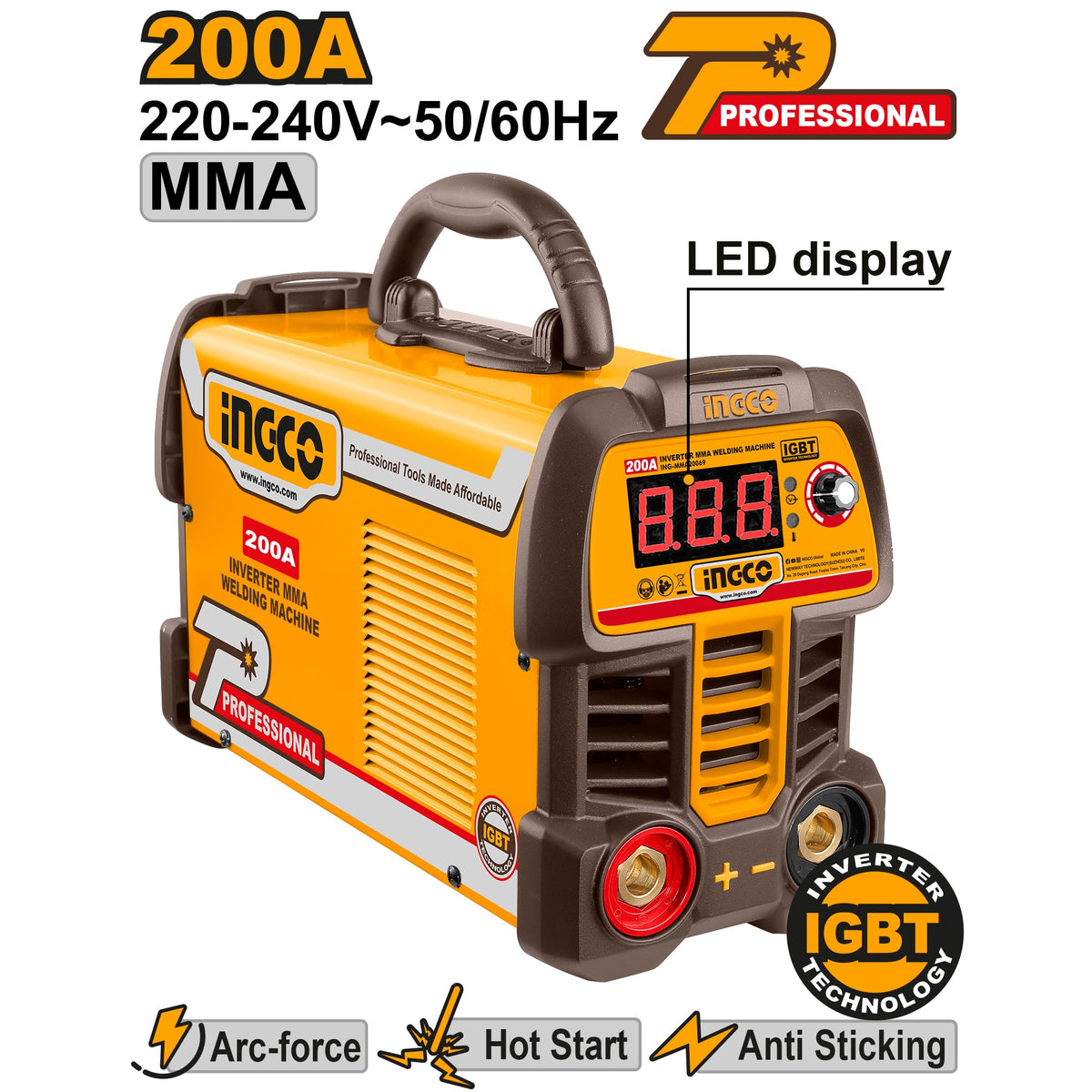 INGCO IGBT Inverter MMA Welding Machine 200A ING-MMA20069