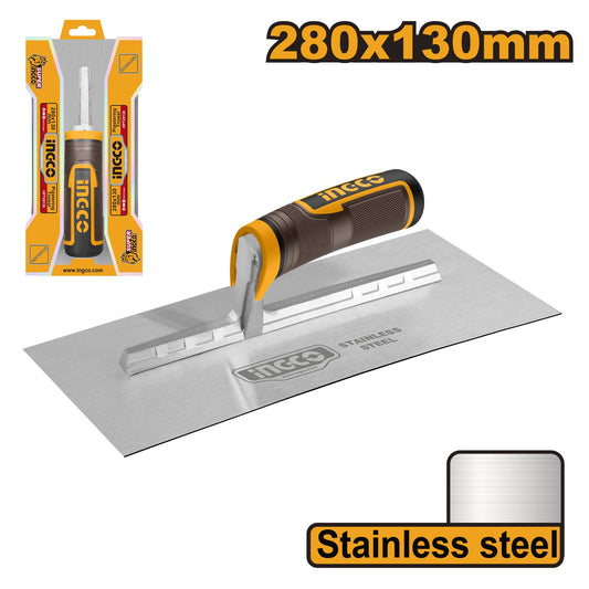 INGCO Stainless Steel Plastering Trowel 280X130mm HPT28138