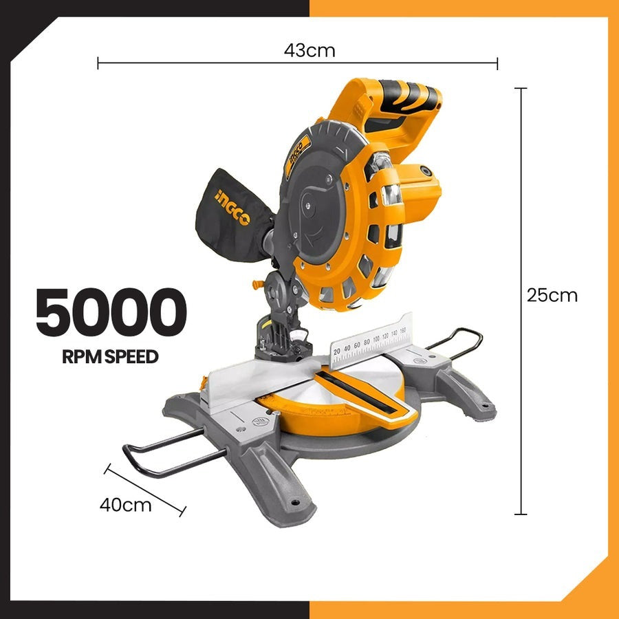 INGCO Portable Mitre Saw 210mm 8-1/4" 1400W BMS14007 – view 2