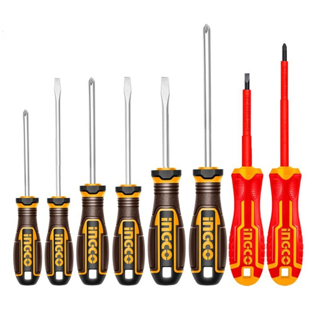 INGCO 8pcs (6+2 Vde) Screwdriver set Magnetic Tip HKSDS0838 – view 2
