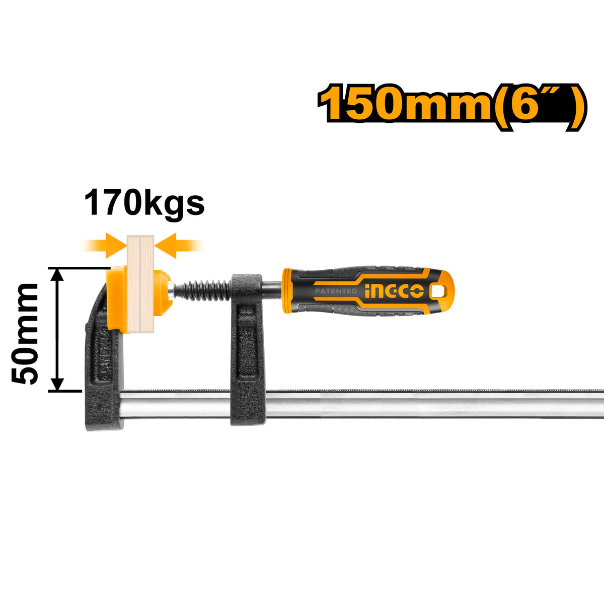 INGCO F-Clamp with Grip Handle HFC020501