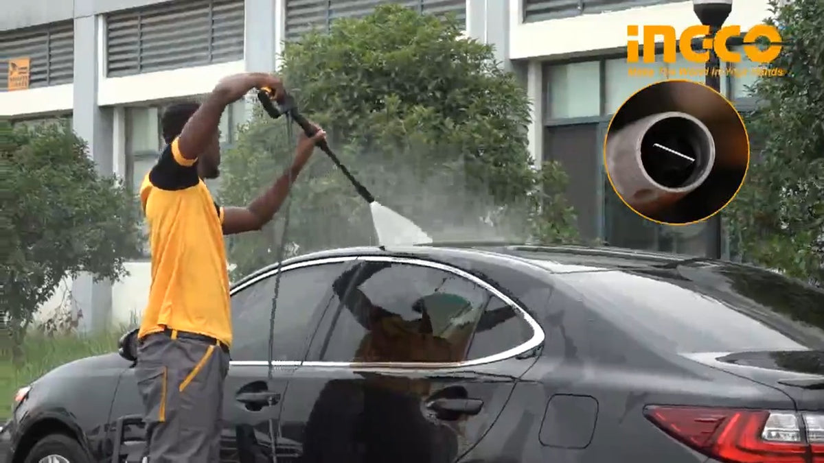 INGCO High Pressure Washer MAX.130BAR (Air-Cond Cleaning) HPWR14008 – view 2