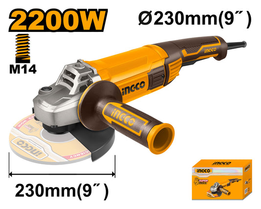 INGCO 9" 230mm Angle Grinder 2200W AG220018