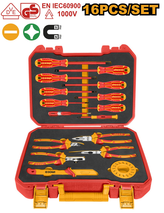 INGCO Vde 16pcs Insulated Hand Tool set HKITH1601
