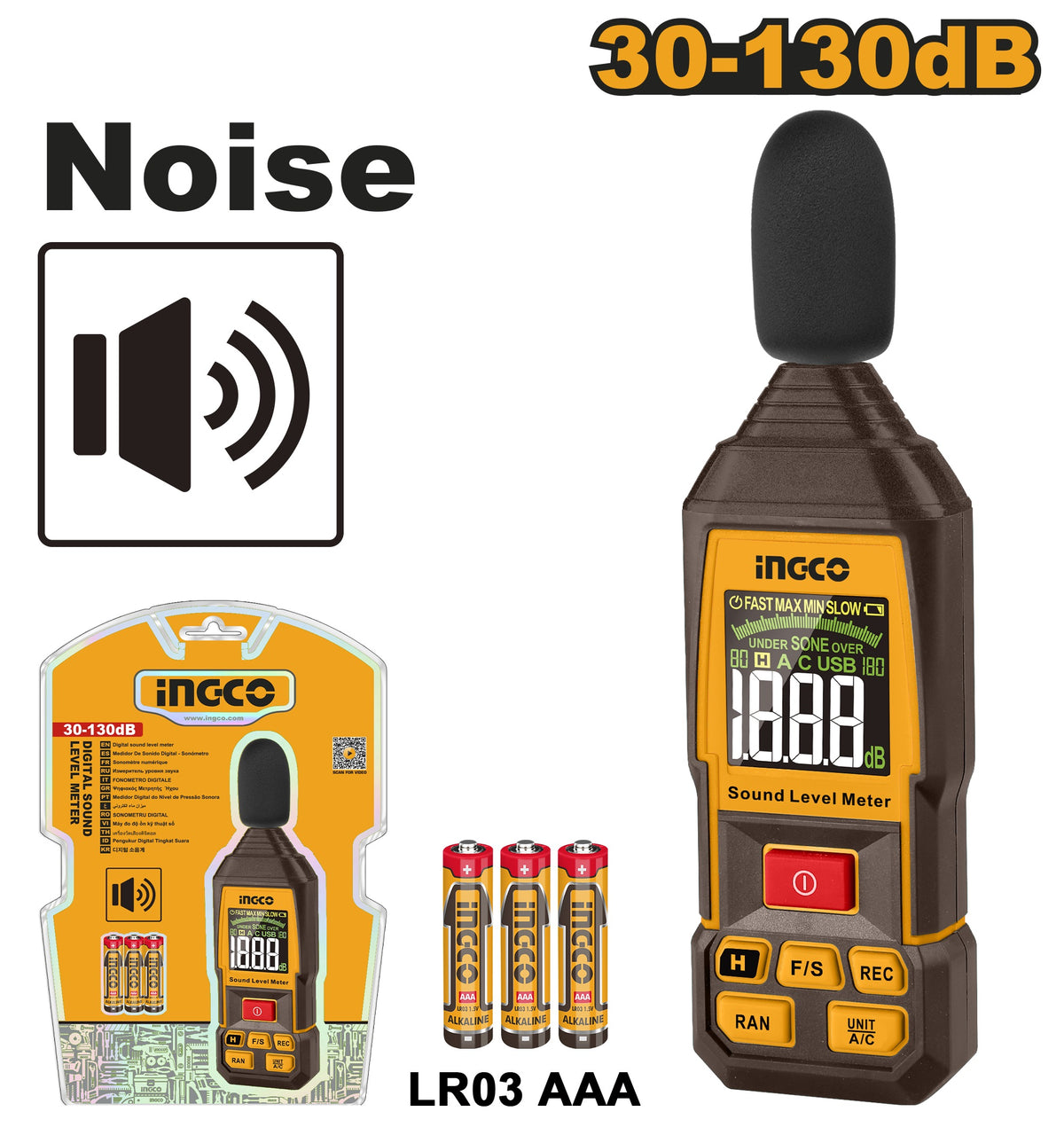 INGCO Digital Sound Level (Decibel) Meter HETSL31 HETSL031