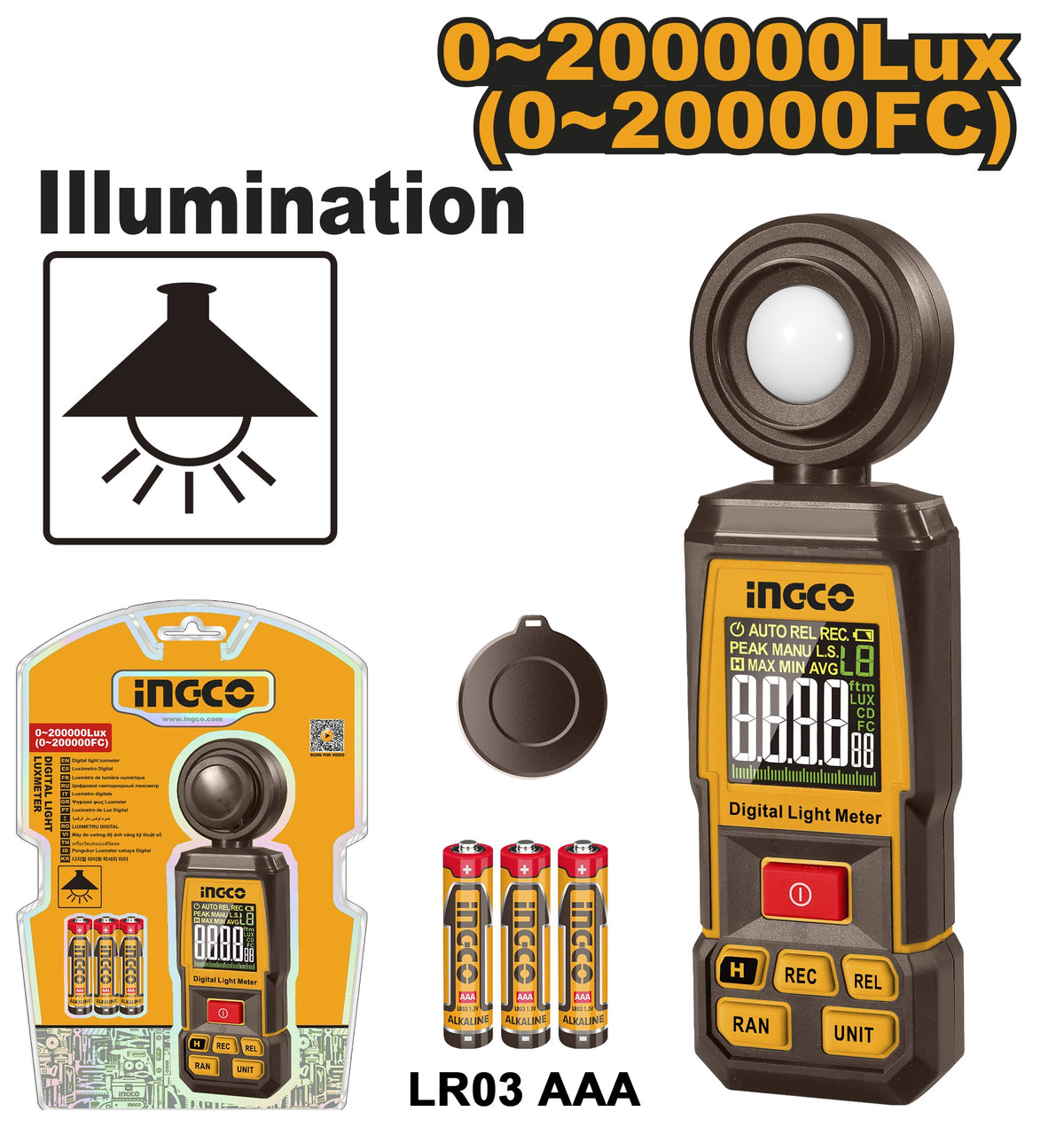 INGCO Digital Light Luxmeter HETLU031