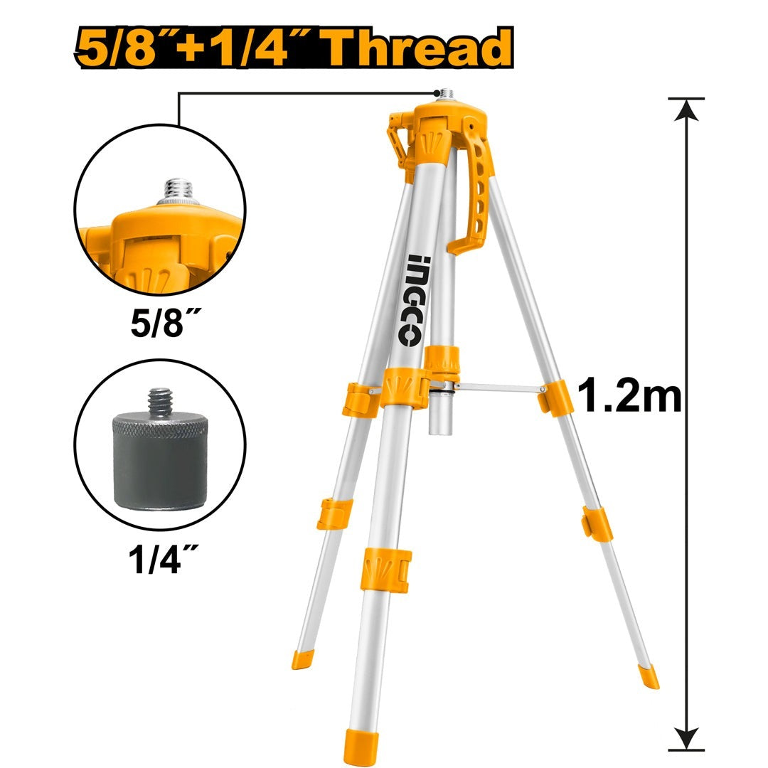 INGCO Aluminum Tripod for Laser Leveller 1.2m HLLT01152