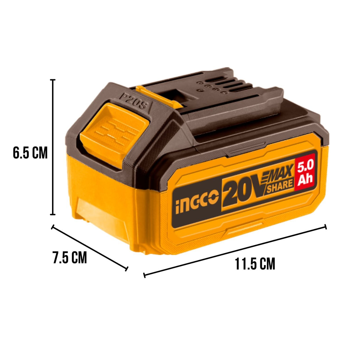 INGCO 20V 2pcs 5.0Ah Battery Value Pack COSLI240464 – view 3