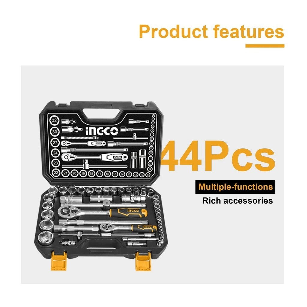 INGCO 44pcs 1/4DR+1/2DR Socket set HKTS42441 – view 4