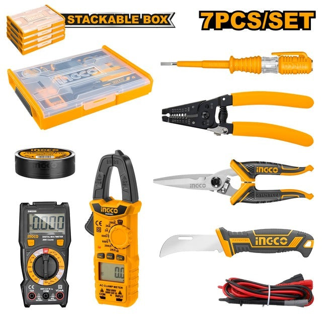 INGCO 7pcs Telecom Tool with Plastic Box HKTV01 set HKTV01T071