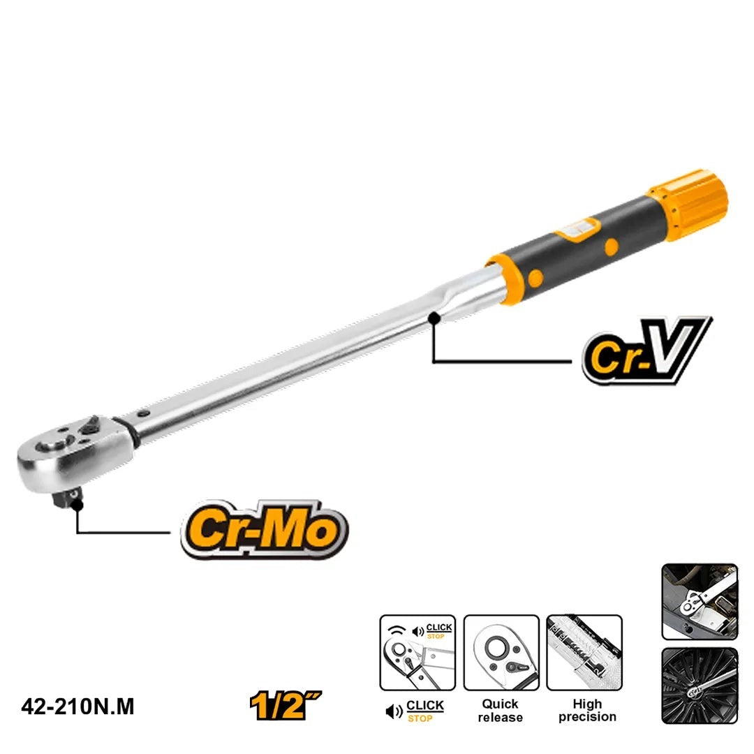 INGCO 1/2" DR. Torque Wrench 40-200Nm HPTW200N1 HPTW2001N1 – view 3
