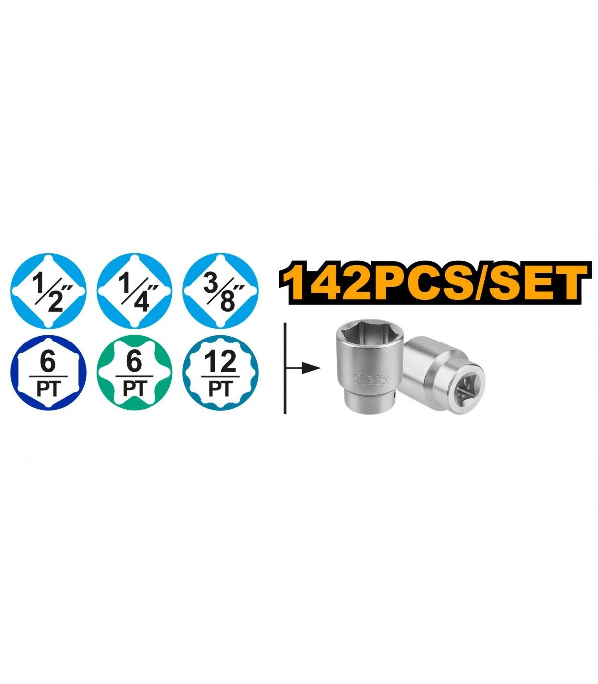 INGCO 142pcs Combination Tool set HKTHP21421 – view 3
