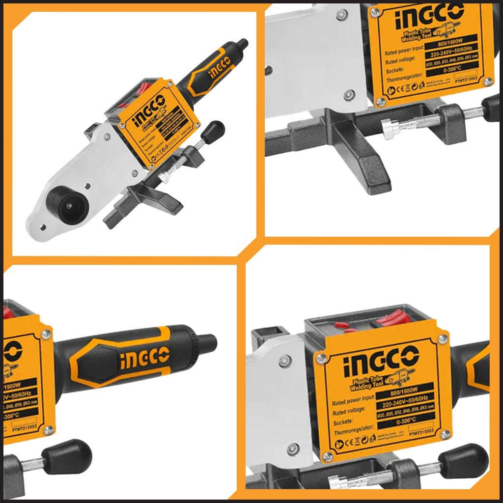 INGCO Plastic Tube Welding Tools 20, 25, 32,40,50 & 63mm PTWT215002 – view 3