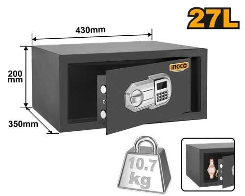 INGCO Electronic Safe 27L 200HX430WX350D ESF3502