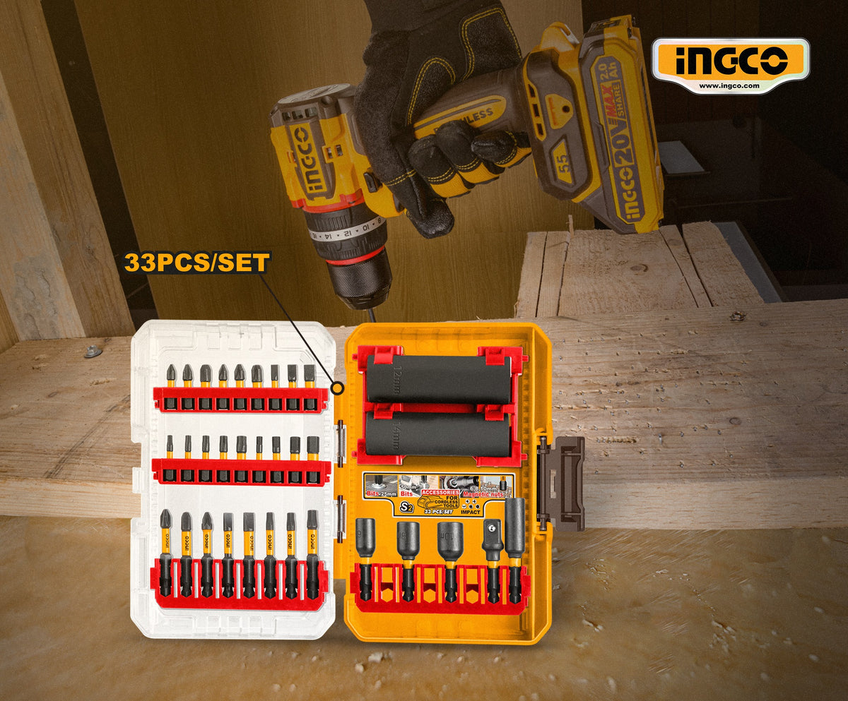 INGCO 33pcs Impact Driver Bits + Socket set AKDL63306 – view 3