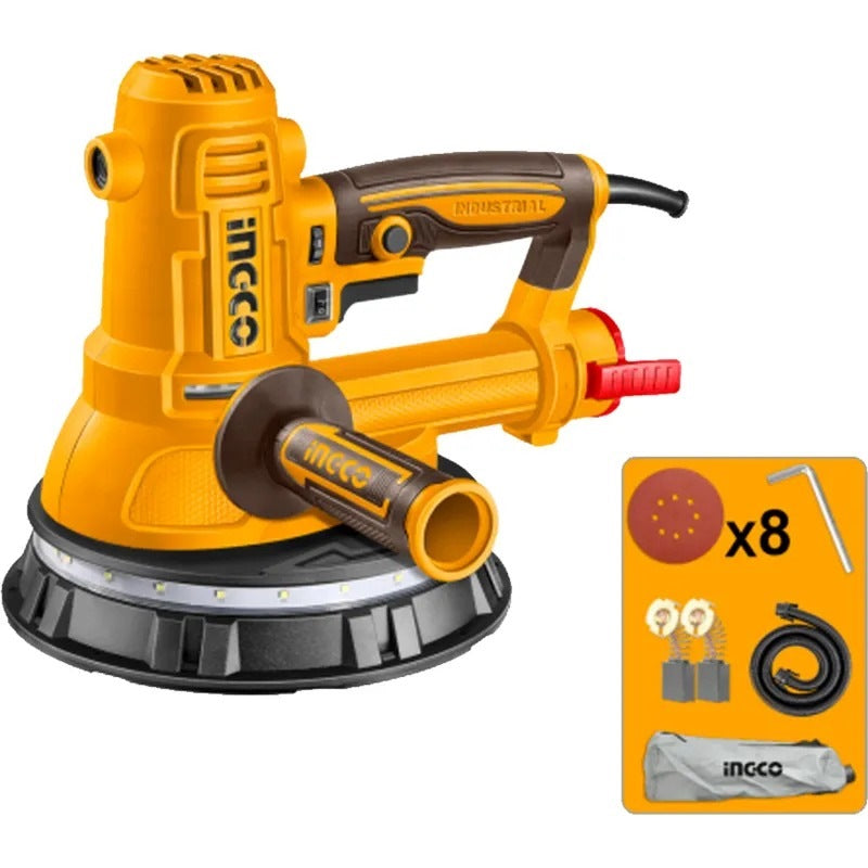 INGCO Electric Drywall Sander 850W W/8pc 7" Sanding Discs DWS10508 – view 2
