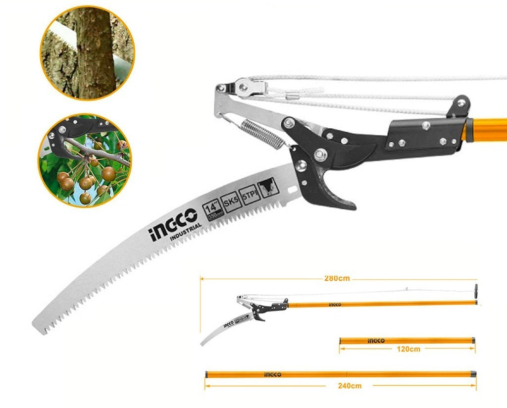INGCO Extendable Pruning Cutter & Pole Saw Max. Height 2.80m HEPS25281 – view 2