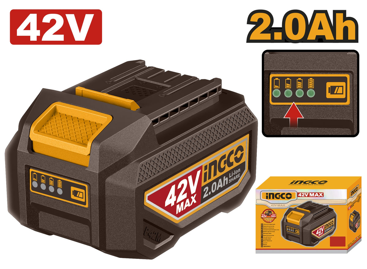 INGCO 42V 2.0Ah Battery Pack FBLI42201