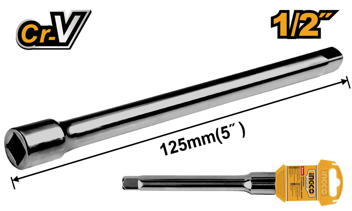 INGCO Cr.v 1/2" DR. Extension BAR HEB12051