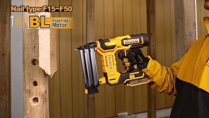 INGCO 20V LI-ION BL Brad Nailer Size F15-F50 1X2.0Ah Charger+case CBNLI5008 – view 4