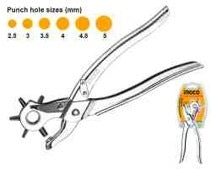 INGCO Leather Hole Punch 2.5-5.0MMØ HLHP01