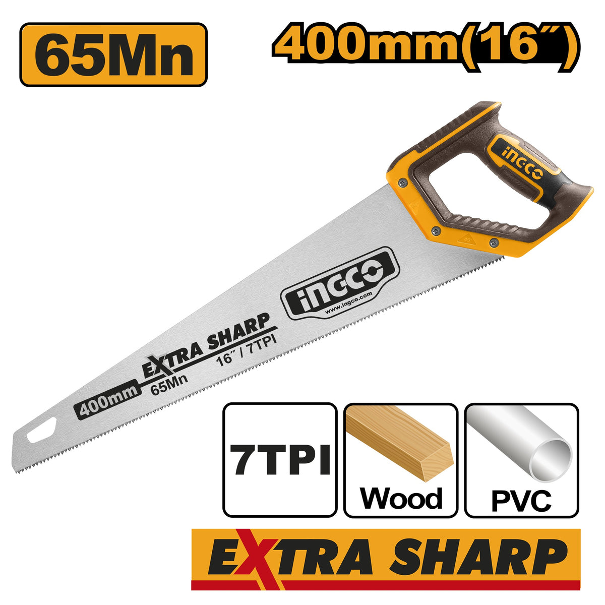 INGCO Extra Sharp Hand Saw 7TPI HHAS15400