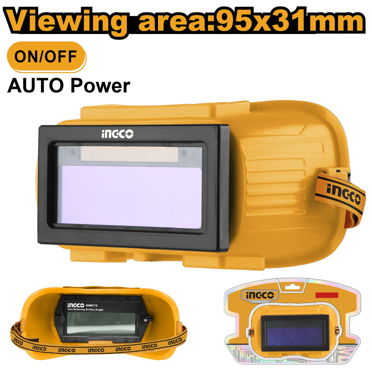 INGCO Auto Darkening Welding Goggle AHM112