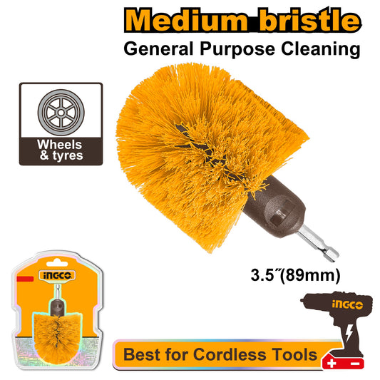 INGCO 1/4" Hexa Shank Medium Bristle Brush WCBM1360