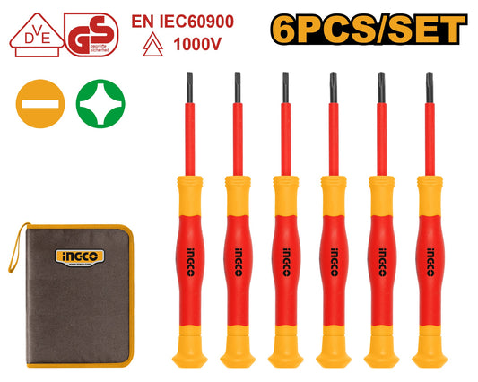 INGCO Vde 6pcs Precision Screwdriver set HKIPS0601 HKIPSD0601