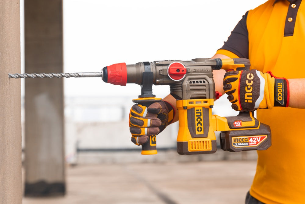 INGCO 42V BL 28mm 3-MODE Rotary Hammer 2X2.5Ah & Case CRHLI422882 – view 4