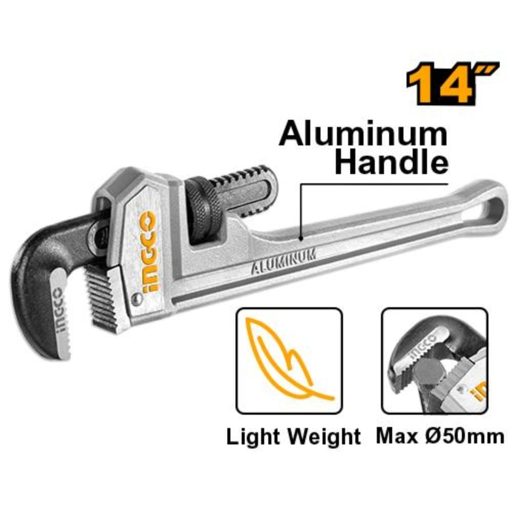 INGCO Industrial Aluminum Pipe Wrench HALPW0114