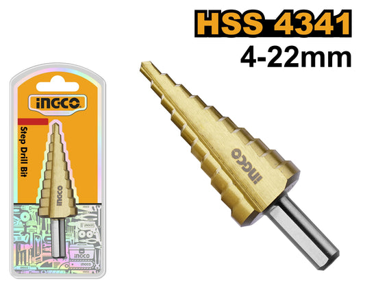 INGCO HSS Step Drill 4-22mm AKSDS42203
