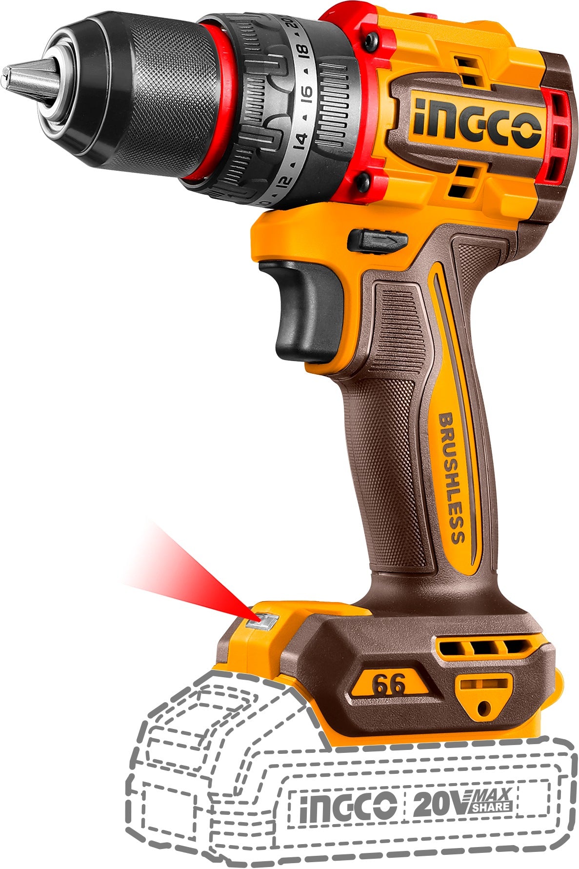 INGCO 20V Impact Drill+ Impact Driver 285Nm 2X2.0, Charger+case CKLI20277 – view 2