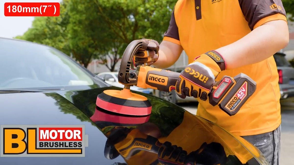 INGCO 42V BL 7" Polisher 1X2.0Ah & Bag APLI42181 – view 3