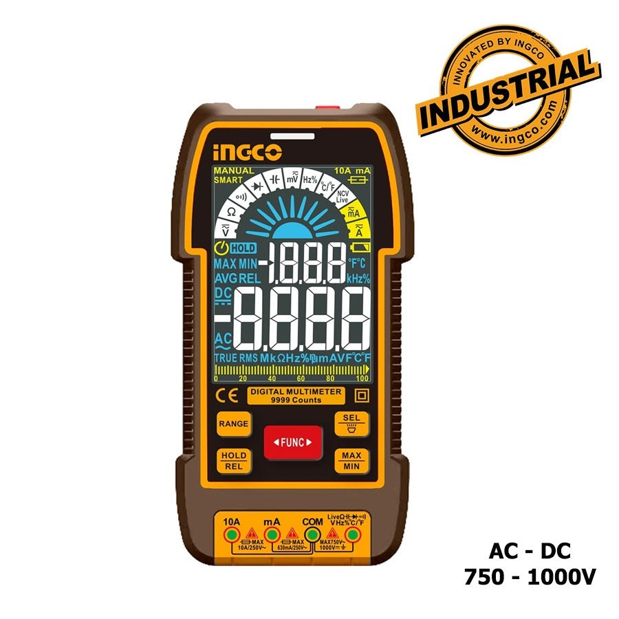 INGCO Digital Multimeter 1000V 9999 Count Smart DM110004 – view 2