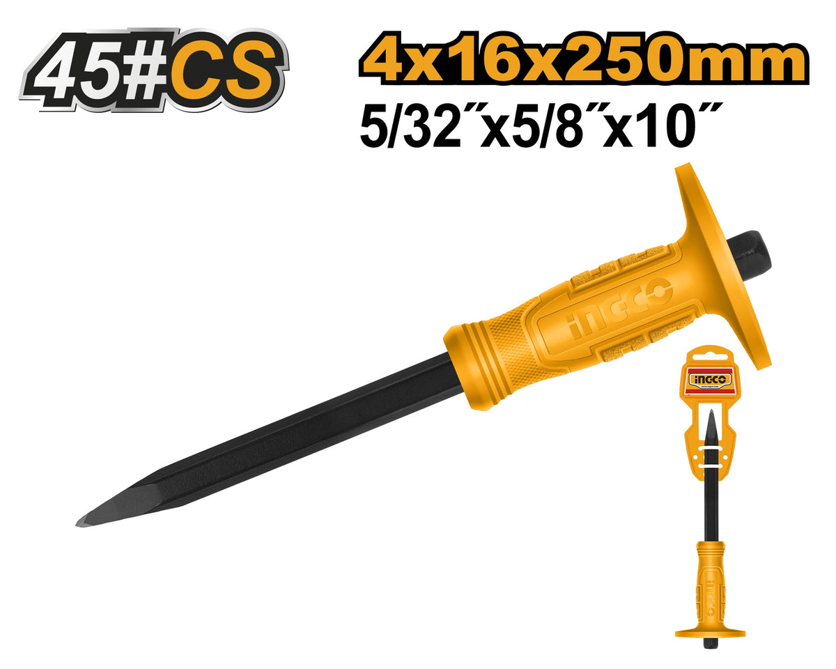 INGCO Concrete Pointed Chisel with Guard HCC0841016